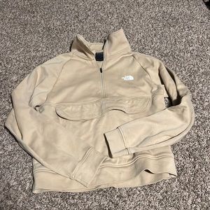 womens north face quarter zip, size xs